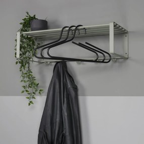Zöld-szürke fém fali fogas polccal Rex – Spinder Design
