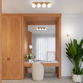 Sollux SL.1685 - Mennyezeti lámpa BULBO 4xG9/8W/230V bükkfa/fehér