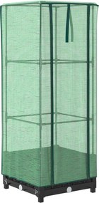 vidaXL rattan megjelenésű magaságyás melegháztakaróval 40x40x123 cm