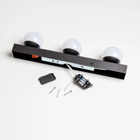 Brilagi - LED fürdőszobai tükörvilágítás HOLLYWOOD 3xLED/3W/230V IP44 fekete
