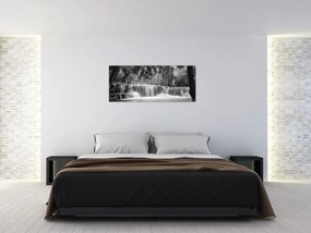 Kép - Fekete-fehér vízesés (120x50 cm)