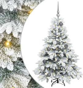vidaXL Mű karácsonyfa 150 LED-del állvánnyal Fehér 120 cm PE és PVC