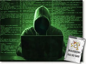 Fotótapéta Flizelina It Program Kód Hacker Laptop Matrix Stílus 350x250 ragasztó