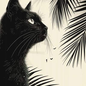 Poszter 20x20cm Elmélkedés a pálmafák árnyékában