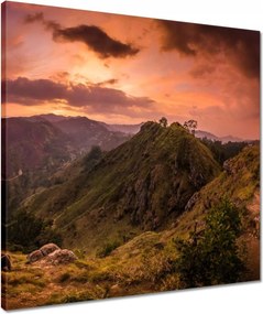 Vászonkép 50x50 Tájkép bárányhegyekkel