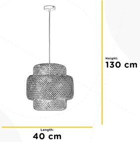 ONLI - Csillár zsinóron BAMBOO 1xE27/22W/230V bambusz