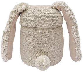 Krémszínű textil játéktároló kosár ø 15x15 cm Mini Rita the Rabbit – Lorena Canals