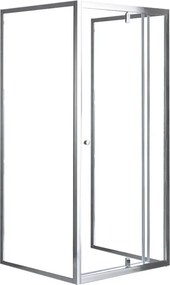Flexi 80x90 cm falsíkra szerelhető aszimmetrikus zuhanykabin zuhanytálca nélkül