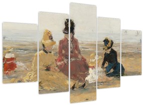 Kép - Eugène Boudin, On the Beach, Trouville, reprodukciók (150x105 cm)