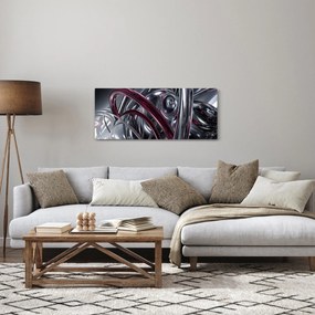 Szürke absztrakció kép (120x50 cm)