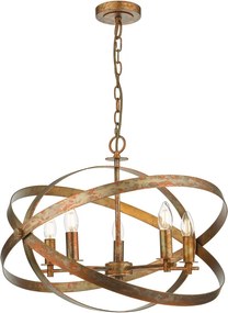 Dar Lighting vintage függeszték nitya réz darnit0564