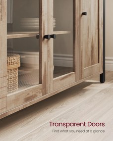 Tárolószekrény 3 ajtóval, ipari stílus, tevebarna és tintafekete színben