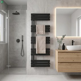 Solaro Design törölközőszárító radiátor 1600x600 mm fekete