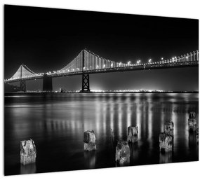 Kép - Fekete-fehér híd (70x50 cm)