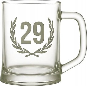 Söröspohár, söröskorsó, korsó évforduló 29. évforduló homokfúvással