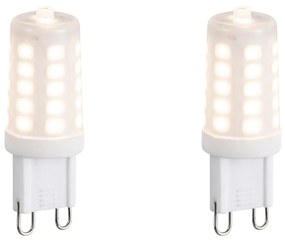 2 db-os G9 szabályozható LED izzó, opál, 3W 250 lm 3000K