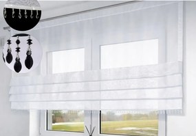 Panelfüggöny modern fátyol roló gyöngyökkel 160x80 K1