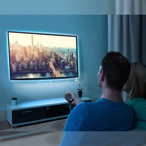 Brilo - 3m LED RGBW színes, dimmelhető TV szalag, 2,5W, USB, távirányító
