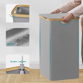 Műanyag szennyestartó kosár, szürke