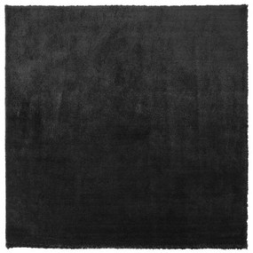 Fekete hosszú szálú szőnyeg 200 x 200 cm EVREN Beliani