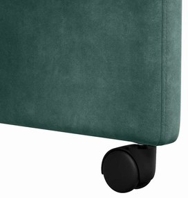 Kerekes Étkező Székek 2 pcs Sötétzöld 58 x 67 x 97 cm Bársony