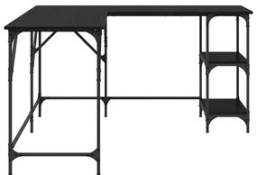 vidaXL Asztal Fekete tölgy 139 x 139 x 75 cm Faanyag