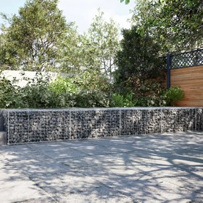 horganyzott vas gabion kosár fedéllel 400 x 100 x 50 cm