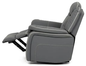 Elektromos vezérlésű szürke ökobőr dönthető fotel. TV-4119 GREY