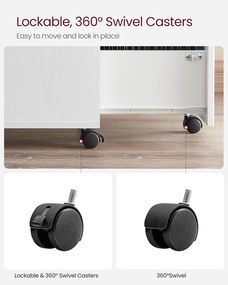 2 fiókos gurulós iratszekrény zárható irattároló  fehér