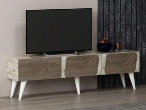 TV asztal/szekrény Sepiva (mramor + orech) . Akció -22%. 1095262