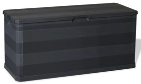 Fekete kerti tárolóláda 117 x 45 x 56 cm