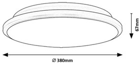 Rabalux 71128 Engon LED mennyezeti lámpa, 24 W, fekete