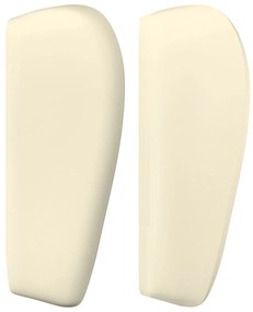 krémszínű műbőr szárnyas fejtámla 103x23x78/88 cm