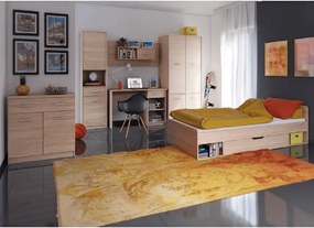 Egyszemélyes ágy 1S/90, sonoma tölgyfa, TEYO