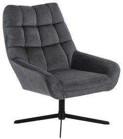 Szürke forgó bársony fotel Paris – Actona