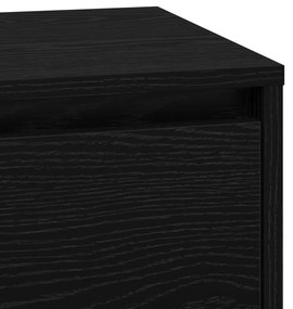 Éjjeli Szekrény LED Fekete Tölgy 39x34.5x65 cm Műanyag fa