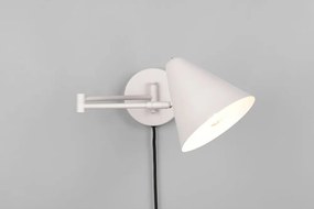 Elefántcsont színű konnektorhoz csatlakoztatható fali lámpa hajlítható szerkezettel ø 15 cm Cosima – Trio