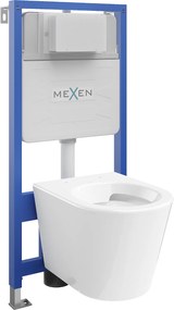 Mexen Fenix Slim, rejtett modulos és falra akasztható WC Rico, fehér, 6103372XX00