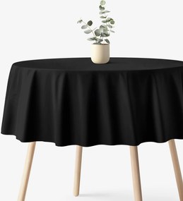 Goldea kör alakú pamut terítő - fekete Ø 100 cm