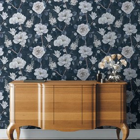 Arthouse Signature 2 Ashley Floral kék virágos papír tapéta – 925505