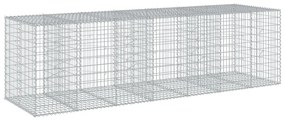 horganyzott vas gabion kosár fedéllel 350 x 100 x 100 cm