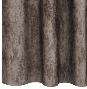 Bársonyfüggönyök 2 db fémgyűrűs Kávé 245x140 cm
