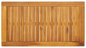 tömör akácfa kerti étkezőasztal 100 x 55 x 45 cm