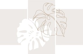 Kép - Line art monstera N⁰2 (90x60 cm)