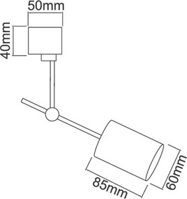 Orlicki Design STICK OR82470 Spotlámpa 1x8W/Gu10