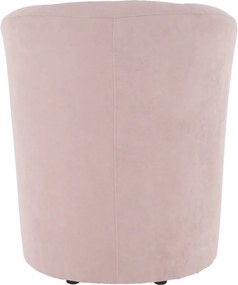 Klub fotel puffal, rózsaszín, ROSE