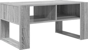 vidaXL Dohányzóasztal tárolóval Szürke Sonoma 92 x 53 x 45 cm Faanyag