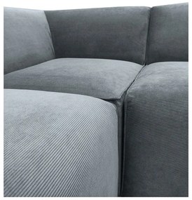 Szürke kordbársony sarokkanapé (bal oldali) Sting – Scandic