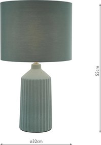 Dar Lighting modern asztali lámpa chloris zöld darchl4324