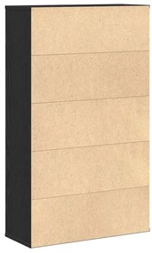 Könyvespolc fekete tölgy 60x24x101,5 cm Gépesített fa